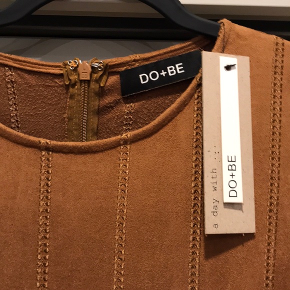 Anthropologie Do-Be faux suede brown dress. SIZE S NWT - Picture 4 of 7